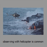 observing with helicopter is common
